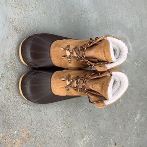 Lands’ End mens Expedition suede insulated winter snow boots size 13